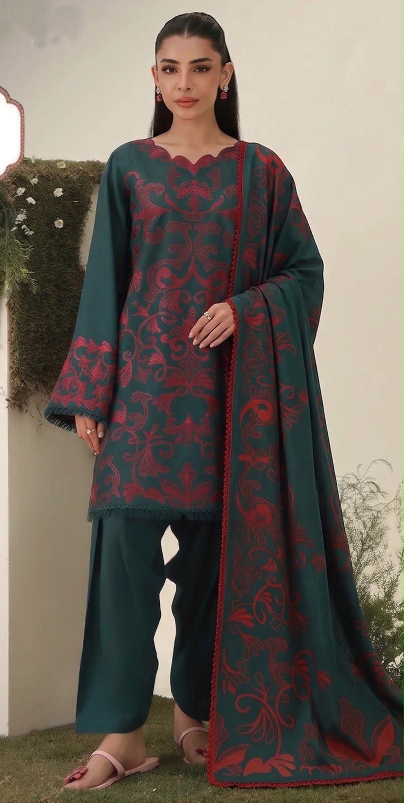 Unstitched umbridry dress