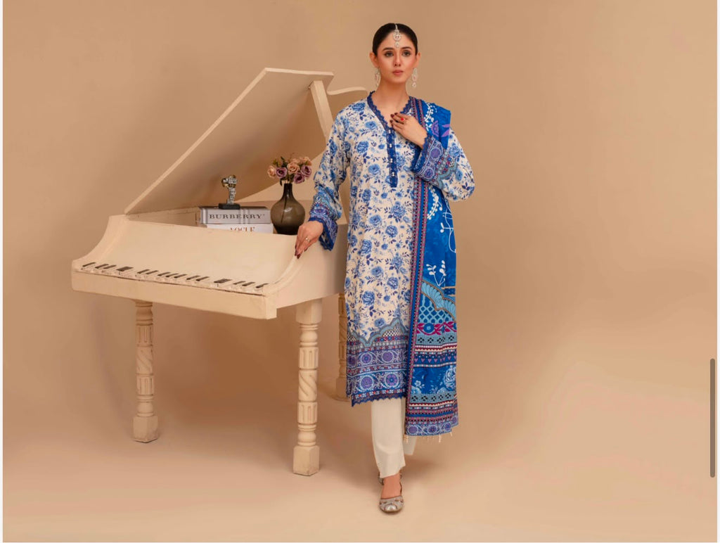 UNSTITCHED  PRINTED SHALWAR KAMEEZ