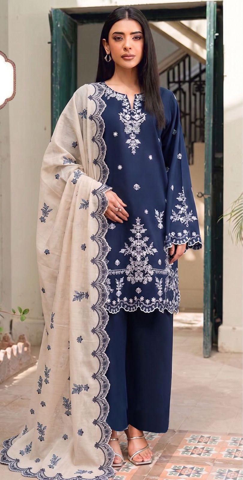 Unstitched umbridry dress