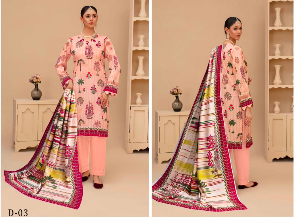 UNSTITCHED  PRINTED SHALWAR KAMEEZ